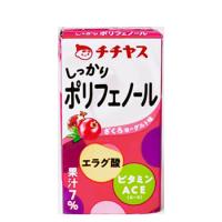 チチヤス しっかりポリフェノール　125ml×12本/3ケース　紙パック 〔ざくろ　ザクロ　ヨーグルト〕　エラグ酸 | プラスイン