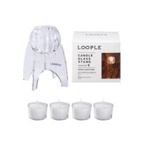 LOOPLE キャンドルグラススタンド クリア S 08780100 ペガサスキャンドル ループル キャンドル ホルダー スタンド キャンプ アウトドア プレゼント | プラスマート ヤフー店