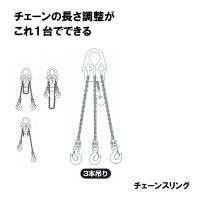 アジャスタブルチェーンスリング ASC1.5-T 3本吊り 有効荷重1.5t チェーン有効長1.5m 長さ調整可能 偏荷重吊りOK スリーエッチ HHH 代引不可 | プラスワイズ建築