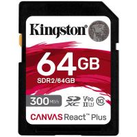 キングストン SDR2/64GB SDXCカード 64GB UHS-II V90 Canvas React Plus SD Card | PLUS YU