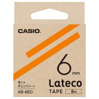 CASIO XB-6EO Lateco用テープ 6mm オレンジ/ 黒文字 | PLUS YU