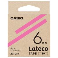 CASIO XB-6PK Lateco用テープ 6mm ピンク/ 黒文字 | PLUS YU