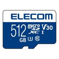 ELECOM MF-MS512GU13V3R microSDXCカード/ データ復旧サービス付/ ビデオスピードクラス対応/ UHS-I U3・80MB/ s・512GB | PLUS YU
