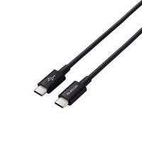ELECOM MPA-CCYS03NBK USB Type-C to USB Type-Cケーブル/ USB Power Delivery対応/ やわらか耐久/ 0.3m/ ブラック | PLUS YU