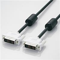 ELECOM CAC-DVSL15BK DVIシングルリンクケーブル 1.5m/ DVI-D19pinオス-DVI-D19pinオス(ブラック) | PLUS YU