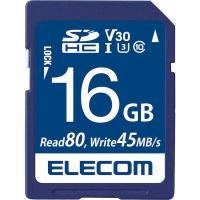 ELECOM MF-FS016GU13V3R SDHCカード/ データ復旧サービス付/ ビデオスピードクラス対応/ UHS-I U3 80MB/ s 16GB | PLUS YU