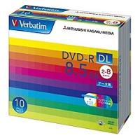 Verbatim DHR85HP10V1 DVD-R DL 8.5GB PCデータ用 8倍速対応 10枚スリムケース入り ワイド印刷可能 | PLUS YU