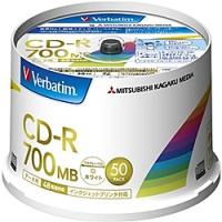 Verbatim SR80FP50V2 CD-R 700MB PCデータ用 48倍速対応 50枚スピンドルケース 印刷可能ホワイトレーベル | PLUS YU