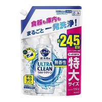 大容量キュキュット ウルトラクリーン デカラクサイズ 食器用洗剤 食洗機用 無香性 詰め替え 1350g | Pochi-Pochi