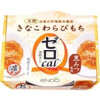 遠藤製餡 ゼロカロリー きなこわらびもち 黒みつ風味 108g  6個入 (わらびもち) 