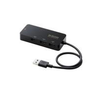 ELECOM EDC-GUA3H2-B 有線LANアダプタ/ Giga対応/ USB3.0/ Type-A/ USBハブ付/ ブラック | PodPark Yahoo!店