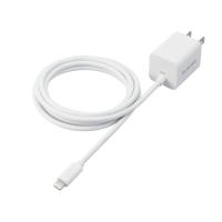 ELECOM MPA-ACLP05WH LightningAC充電器/ USB Power Delivery対応/ 20W/ Lightningケーブル一体型/ スイングプラグ/ … | PodPark Yahoo!店