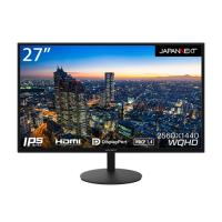 JAPANNEXT JN-IPS271WQHD-N 液晶ディスプレイ/ 27型/ 2560×1440/ HDMI×1、DP×1/ ブラック/ スピーカー：有/ 1年保証 | PodPark Yahoo!店