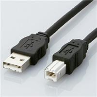 ELECOM USB2-ECO15 EU ABタイプ/ RoHS指令準拠USBケーブル ABタイプ/ 1.5m(ブラック) | PodPark Yahoo!店