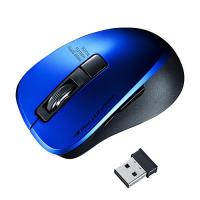 サンワサプライ MA-WBL153BL 静音ワイヤレスブルーLEDマウス（5ボタン・ブルー） | PodPark Yahoo!店