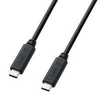 サンワサプライ KU30-CCP310 USB3.1 Type C Gen1 PD対応ケーブル（1m・ブラック） | PodPark Yahoo!店