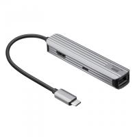 サンワサプライ USB-3TCHLP7S USB Type-Cマルチ変換アダプタ（HDMI＋LAN付・ケーブル15cm） | PodPark Yahoo!店