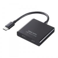 サンワサプライ USB-3TCP12BK USB Type-C　ハブ（C×2） | PodPark Yahoo!店
