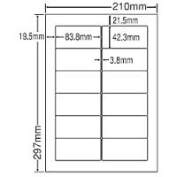 東洋印刷 LDW12PG シートカットラベル A4版 12面付(1ケース500シート) | PodPark Yahoo!店