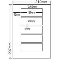 東洋印刷 LDW5M シートカットラベル A4版 5面付(1ケース500シート) | PodPark Yahoo!店