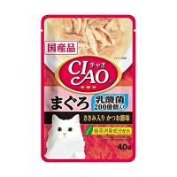 【16個セット】 チャオ パウチ 乳酸菌入り まぐろ ささみ 入りかつお節味40g キャットフード 猫 ネコ ねこ キャット cat ニャンちゃん | むさしのメディア