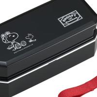 【3個セット】 OSK 弁当箱 スヌーピー ブラック 松花堂弁当箱 日本製 PW-9 | むさしのメディア