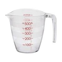 マーナ marna 目盛りが見やすい 計量カップ 500ml 電子レンジ / 食洗機対応 耐熱 注ぎやすい フック穴付き 壁掛け 収納 | むさしのメディア