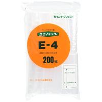 生産日本社 ユニパック(チャック付ポリ袋) E-4 ポリエチレン 日本 (200枚入) AYN0803 | ぽるぽるSHOP