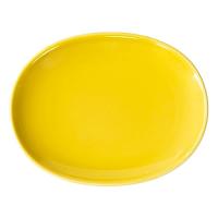 西海陶器 波佐見焼 Common コモン プレート 皿 オーバル イエロー 直径約15cm 電子レンジ 食洗器対応 17038 | ぽるぽるSHOP