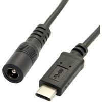 USB-Cアダプタケーブル,USB 3.1 Type C にDC 5.5 2.5mm 電源ジャック延長充電ケーブル Macbook 20cm | ぽるぽるSHOP