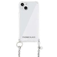 PHONECKLACE iPhone 13 ケース チェーンショルダーストラップ付き クリア [ クロスボディフォンケース 首かけ 斜めがけ 肩掛け | ぽるぽるSHOP