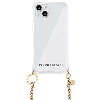 PHONECKLACE iPhone 13 ケース チェーンショルダーストラップ付き クリア [ クロスボディフォンケース 首かけ 斜めがけ 肩掛け | ぽるぽるSHOP