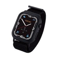 エレコム Apple Watch (アップルウォッチ) ケース カバー バンド一体型 45mm [Apple Watch 8 7 対応] ガラス フル | ぽるぽるSHOP