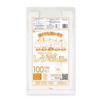 レジ袋 薄手 西日本 35号 (東日本20号) ブロック有 22x43cm マチ12cm 0.011mm厚 半透明 100枚 RHK-35bara サンキョウプラテック | ポリスタジアムヤフー店