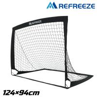 REFREEZE リフリーズ 124×94cm 折りたたみ サッカーゴール ブラック 1個 収納バッグ付き 室内 屋外兼用 ポータブル ポップアップ サッカー フットサル | REFREEZE ヤフー店