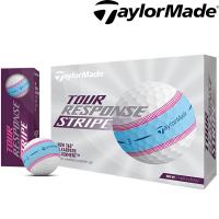 テーラーメイド メンズ ツアーレスポンス ストライプ ボール ブルーピンク 1ダース TaylorMade ゴルフボール【23】 | パワーゴルフ メンズ&レディース