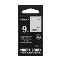 （まとめ） カシオ CASIO ネームランド NAME LAND スタンダードテープ 9mm×8m 透明／黒文字 XR-9X 1個 〔×5セット〕 | Liberty Style