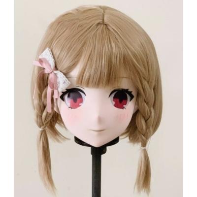 新作 軽量FRP 美少女 変装 コスプレマスク ウイッグ付 新作 軽量FRP 美 