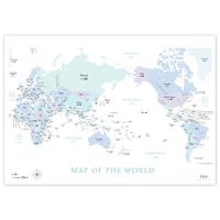 大人も子供も学べるパステル調 世界地図 ポスター A1サイズ 英語 日本語表記 室内用 知育 ソノリテ ぽちょん堂本店 通販 Yahoo ショッピング