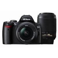 中古 １年保証 美品 Nikon D40 18-55mm II 55-200mm VR ダブルズームキット ブラック | Premier Camera