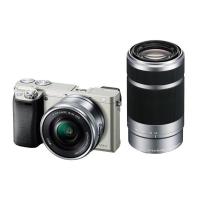 中古 １年保証 美品 SONY α6000 ダブルズームキット PZ 16-50mm ＋ 55-210mm シルバー ILCE-6000Y | Premier Camera