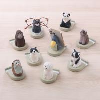 スマホ スタンド 木製 スマホスタンド 動物 縦型 横型 メガネスタンド かわいい 猫 犬 面白ろ メガネ置き おしゃれ オブジェ インテリア おもしろ 木彫り 熊 癒