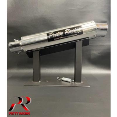 Pretty Racingサイレンサー PRETTY RACING製 42.7π ステンレスサイレンサー タイプ3 プレート付