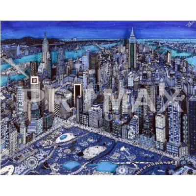 美品 ヨハン・ペラトーネル「ラグジュアリー・ニューヨーク」ジクレー 直筆サイン入 美品 ヨハン・ペラトーネル「ラグジュアリー・ニューヨーク