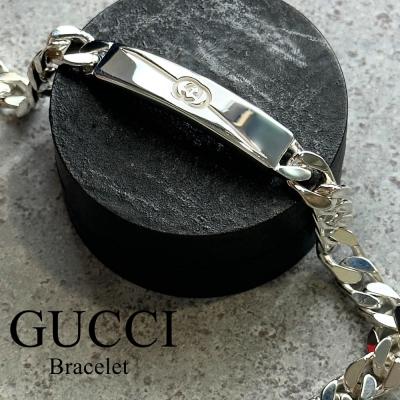 グッチ ブレスレット ペア GUCCI ショッパー付き グッチ ペアブレスレット チェーン