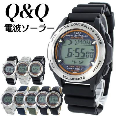 q＆q 電波ソーラー腕時計（ベルトカラー：カーキ系）のおすすめ人気 