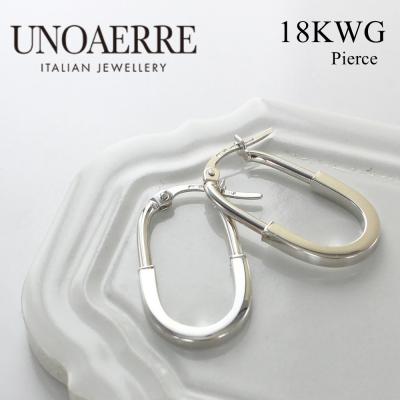 ウノアエレ フープピアス K18ホワイトゴールド イタリア製のおすすめ