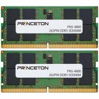 プリンストン 増設メモリ 64GB （32GB×2枚組） DDR5 4800MHz PC5-4800 CL40 262pin non-ECC SO-DIMM PN5-4800-32GX2 増設メモリー 内蔵メモリー ノートPC用 | プリンストンダイレクトYahoo!店