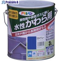 アサヒペン 水性 かわら用 3L スカイブルー  ■▼123-6108 446152  4缶 | プロキュアエース