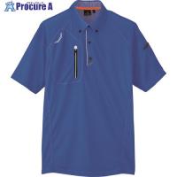 アイトス 半袖ボタンダウンポロシャツ(男女兼用) ロイヤルブルー SS  ■▼143-9603 10605-006-SS  1着 | プロキュアエース